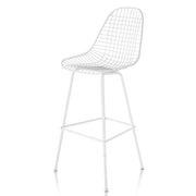 Eames Wire Stool Outdoor Stools herman miller Bar Height +$15.00 White Standard Glides