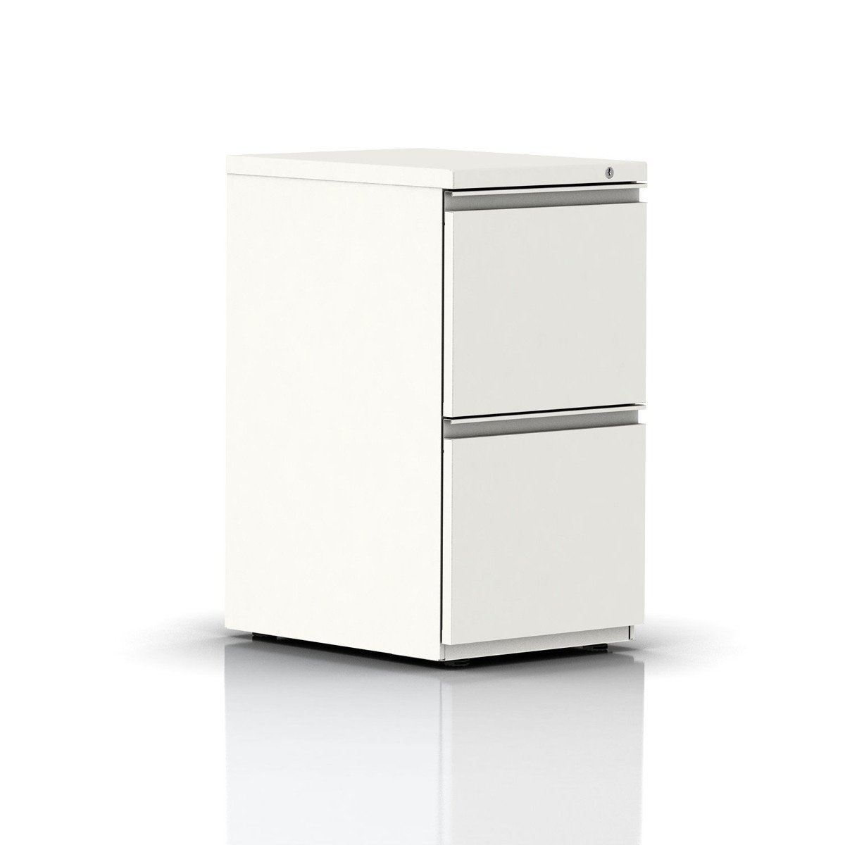 Tu W-Pull Freestanding Pedestal storage herman miller File/File White Surface Finish Raised Height