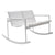 1966 Double Rocker lounge chair Knoll White with White Mesh & Strap 