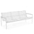 1966 Three Seat Lounge Chair With Arms Outdoors Knoll White Frame with White Mesh & Strap 