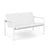 1966 Two Seat Lounge chair with Arms Outdoors Knoll White Frame with White Mesh & Strap 