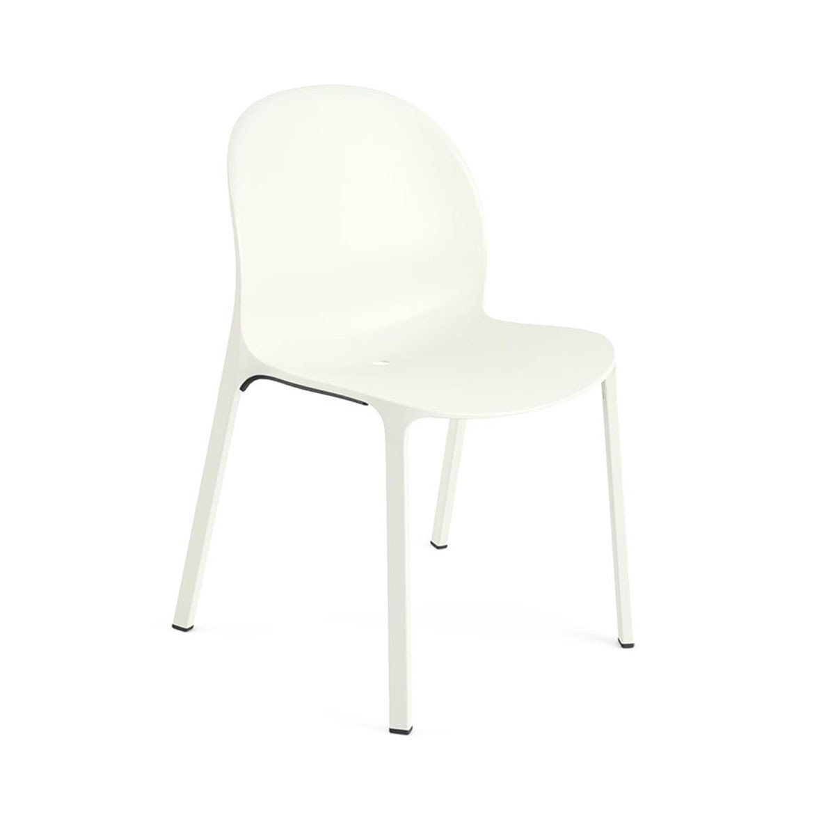 Olivares Aluminum Stacking Chair Side/Dining Knoll White 