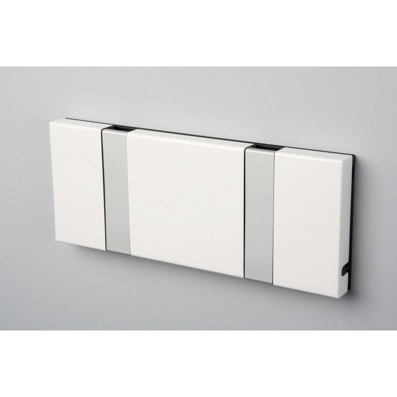 Knax Horizontal Colored Coat Hook Coat Hooks Loca 2 hooks Aluminum White