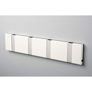 Knax Horizontal Colored Coat Hook Coat Hooks Loca 4 hooks Aluminum White