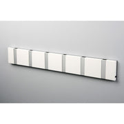 Knax Horizontal Colored Coat Hook Coat Hooks Loca 6 hooks Aluminum White