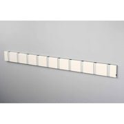 Knax Horizontal Colored Coat Hook Coat Hooks Loca 10 hooks Aluminum White