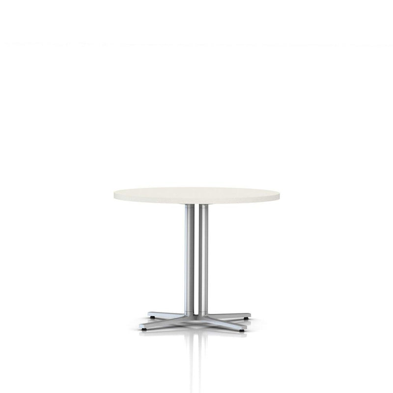 Everywhere Round Table Dining Tables herman miller 36-inch Diameter White Metallic Silver