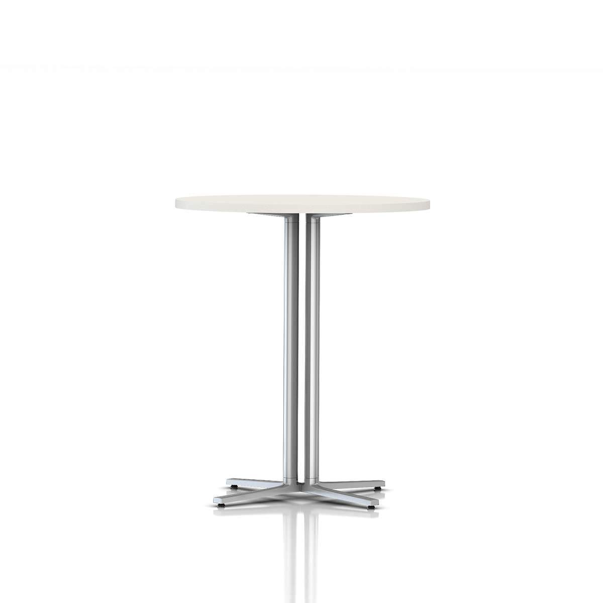 Everywhere Standing Height Table Dining Tables herman miller White Metallic Silver 