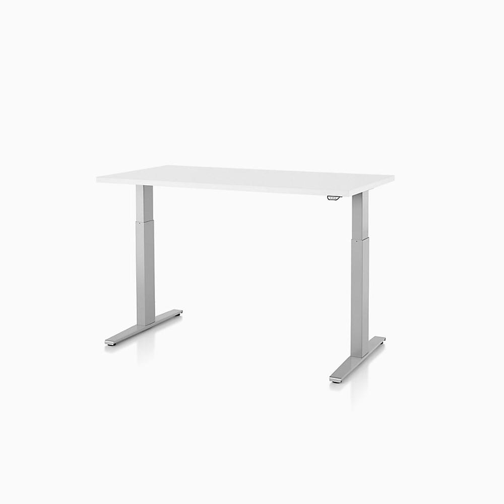 Motia Rectangular Desk Desk herman miller Metallic Silver 