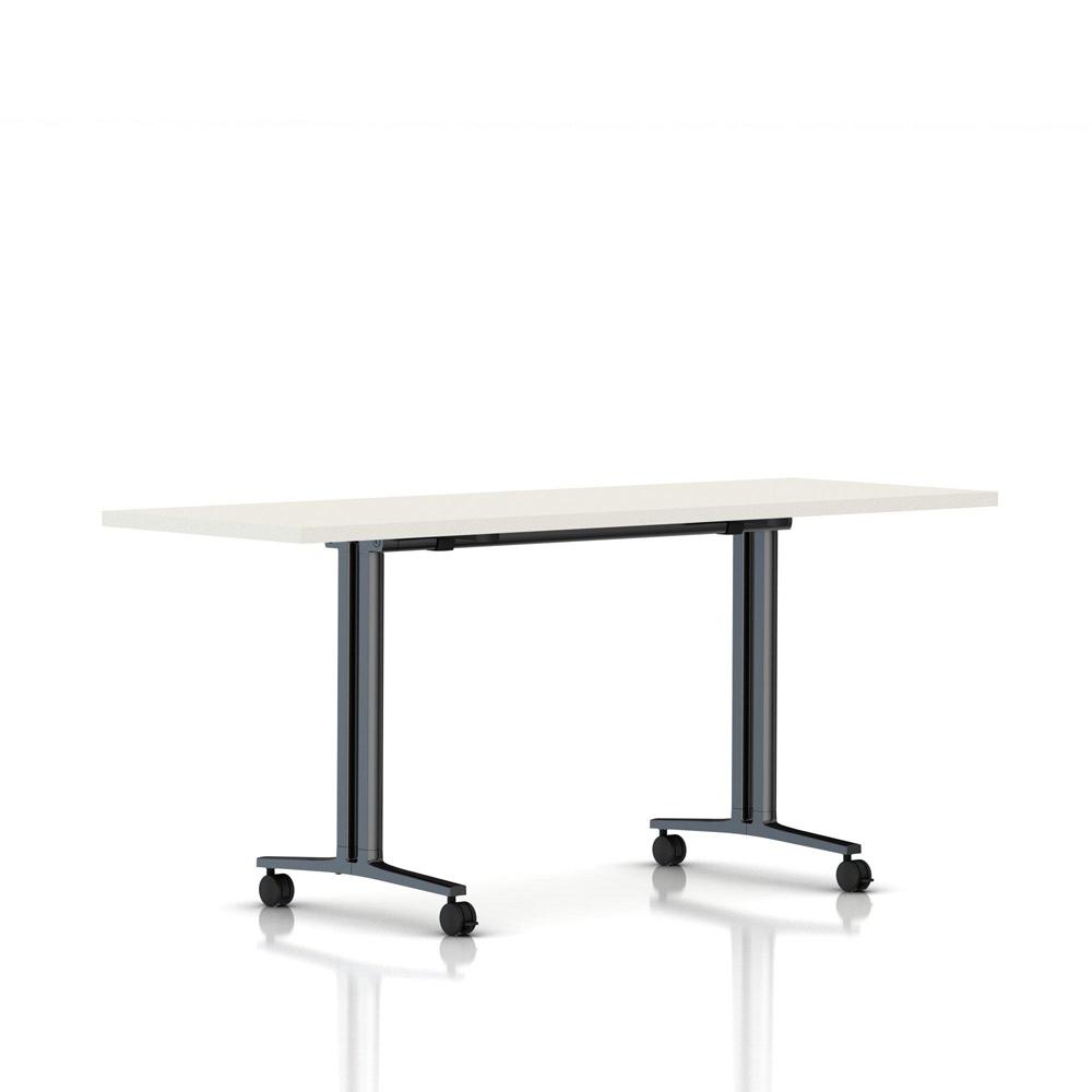 Everywhere Flip-Top Table Desk's herman miller 72-inches Wide - Add $61.00 White Black Umber