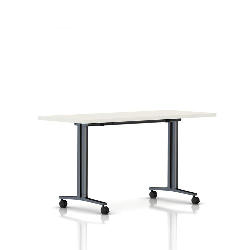 Everywhere Flip-Top Table Desk's herman miller 60-inches Wide - Add $31.00 White Black Umber