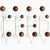 Eames Hang It All Coat Rack Coat Hooks herman miller White Frame - Walnut Spheres +$100.00 