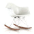 Eames Molded Plastic Armchair Rocker rocking chairs herman miller White Base Frame Finish Solid Walnut Rocker White