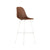 Eames Molded Wood Bar Stool bar seating herman miller White Base Finish Walnut Shell Standard Glides