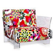 Pop Missoni Armchair Lounge Chair Kartell Transparent Vevey red tones 