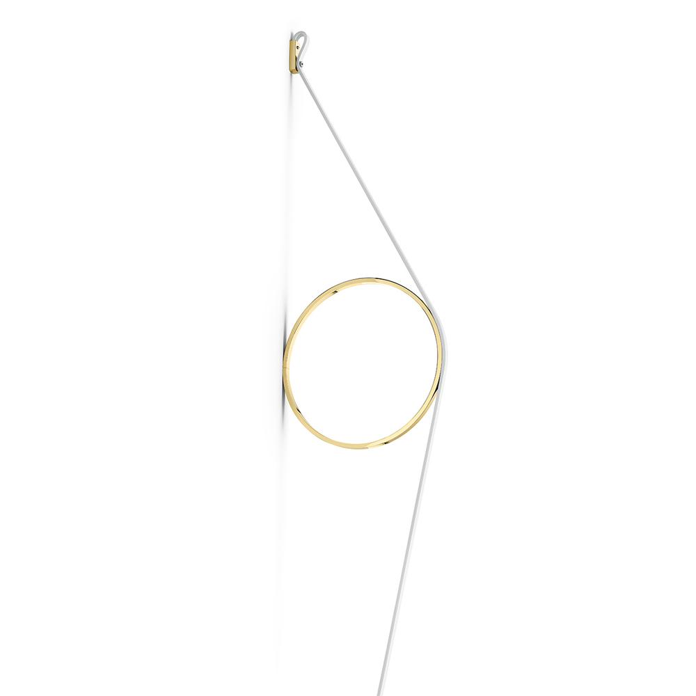 WireRing Wall Sconce Lamp Wall Sconce Flos White/Gold 