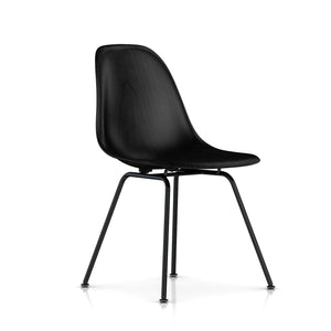 Eames Molded Wood Side Chair - 4-Leg Base Side/Dining herman miller Black Base Frame Finish Ebony Seat and Back + $100.00 Standard Glide With Felt Bottom + $20.00