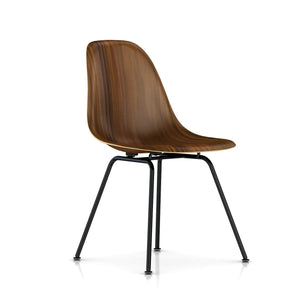 Eames Molded Wood Side Chair - 4-Leg Base Side/Dining herman miller Black Base Frame Finish Santos Palisander Seat and Back + $250.00 Standard Glide With Felt Bottom + $20.00