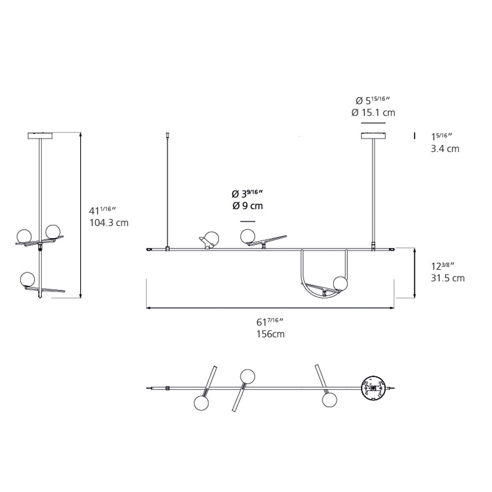 Yanzi S1 Suspension suspension lamps Artemide 