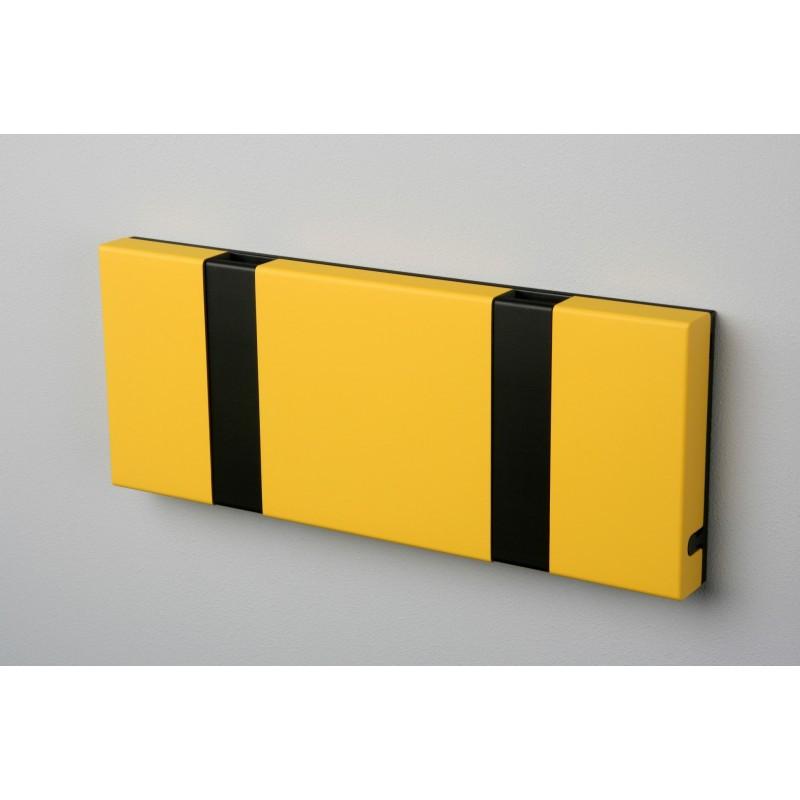 Knax Horizontal Colored Coat Hook Coat Hooks Loca 2 hooks Black Summer Yellow