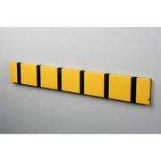 Knax Horizontal Colored Coat Hook Coat Hooks Loca 6 hooks Black Summer Yellow