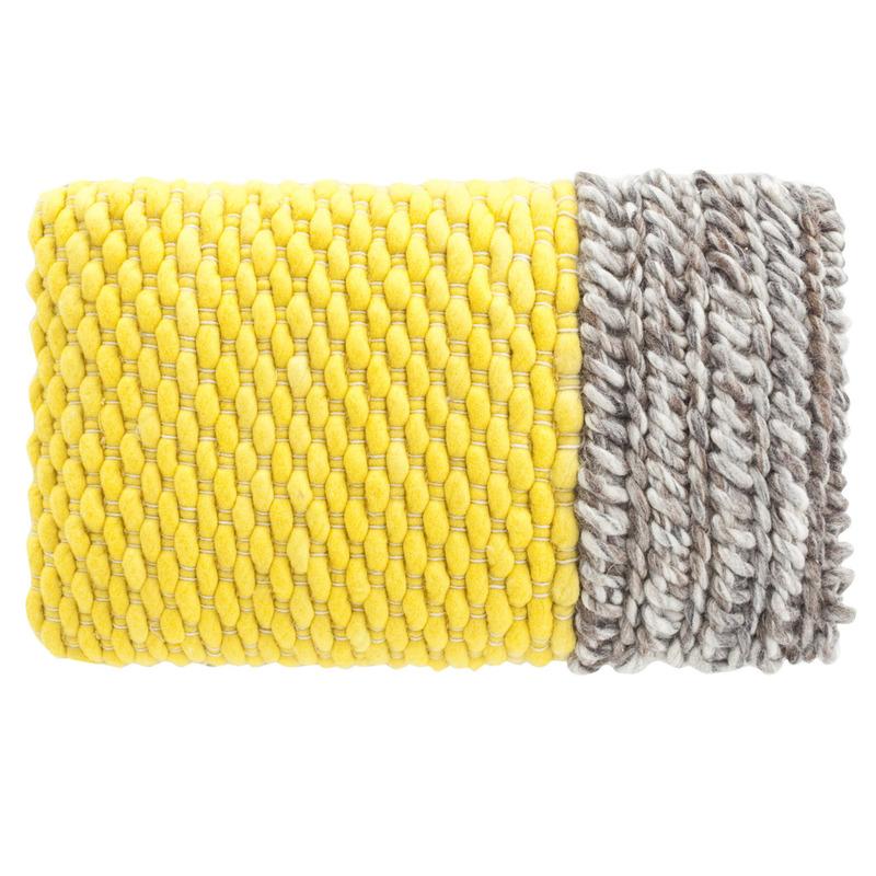 Mangas Spaces Plait Pillow Pillows Gan Yellow 