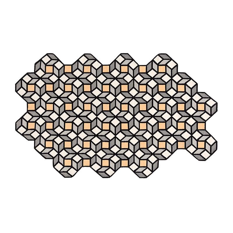 Parquet Rhomb Rug Rug Gan 6’5&quot; x 10’4&quot; 