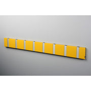 Knax Horizontal Colored Coat Hook Coat Hooks Loca 8 hooks Aluminum Summer Yellow