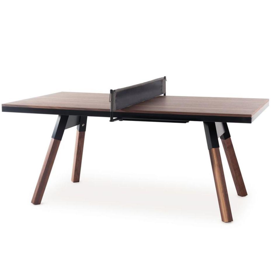 You and Me Wood Ping Pong Table - Indoor table RS Barcelona 180 - Small Walnut and Black 