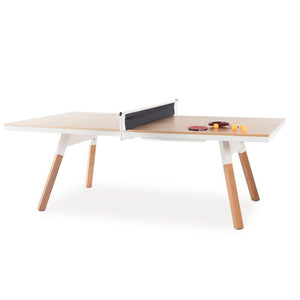 You and Me Wood Ping Pong Table - Indoor table RS Barcelona 220 - Medium Oak and White 