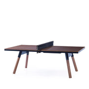 You and Me Wood Ping Pong Table - Indoor table RS Barcelona 220 - Medium Walnut and Black 