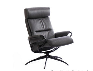 Tokyo Chair w/Adjustable headrest & Ottoman Star Base CA Modern Home 