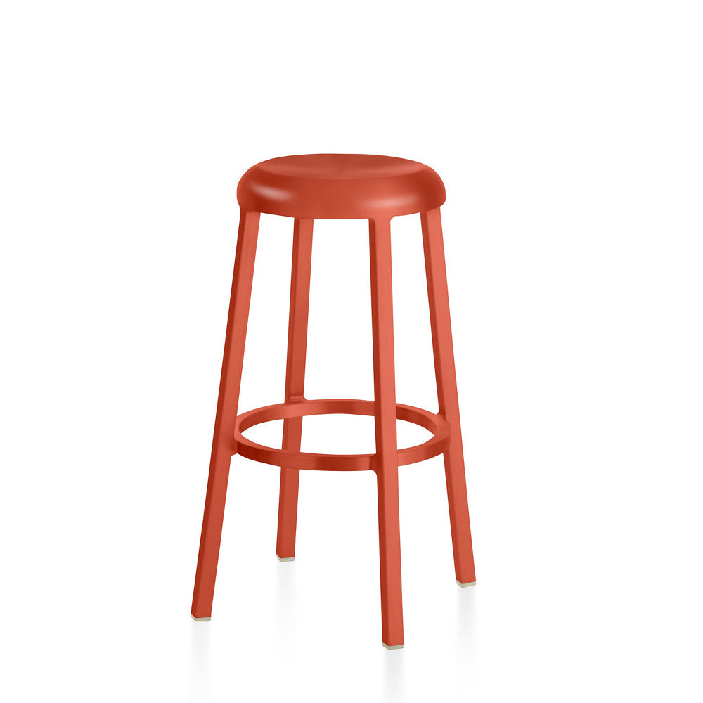 Za Stool Stools Emeco Bar Height Coral Orange 