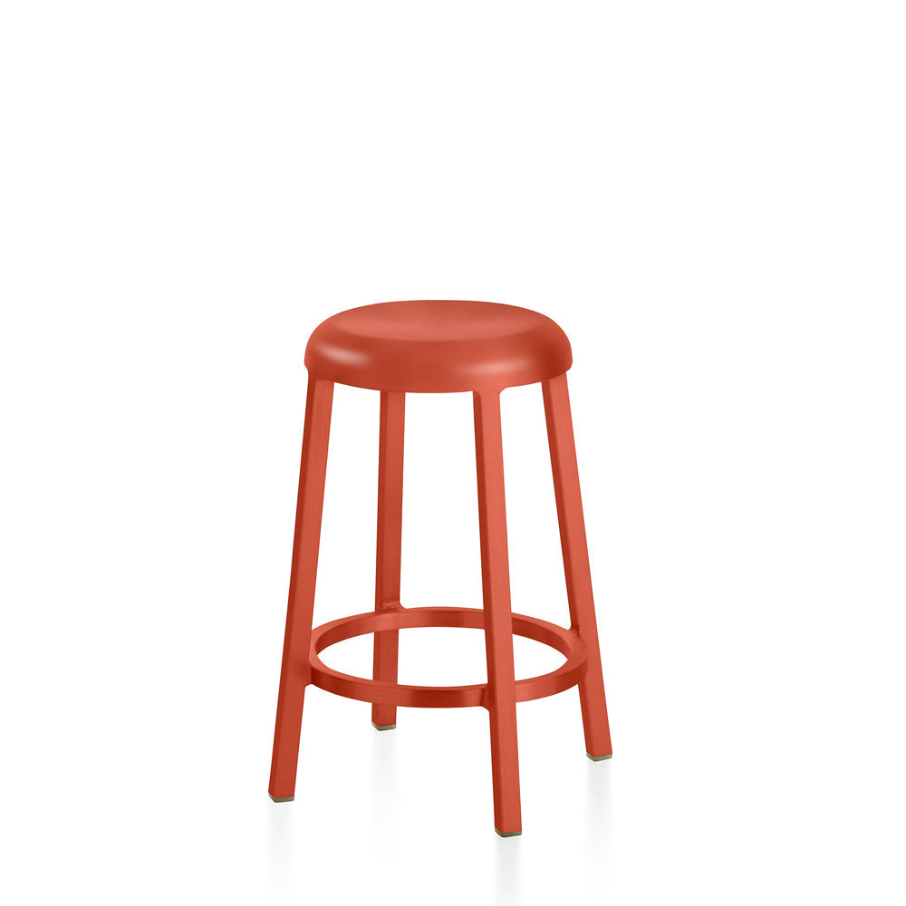 Za Stool Stools Emeco Counter Height Coral Orange 