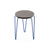 Florence Knoll Hairpin Stacking Table table Knoll Zebra blue powder-coat base 